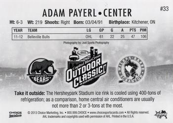 2012-13 Choice AHL Outdoor Classic #33 Adam Payerl Back