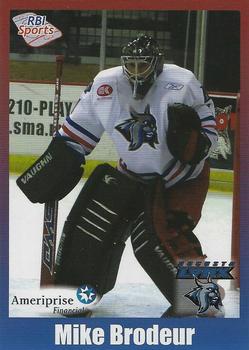 2008-09 RBI Sports Augusta Lynx (ECHL) #NNO Mike Brodeur Front