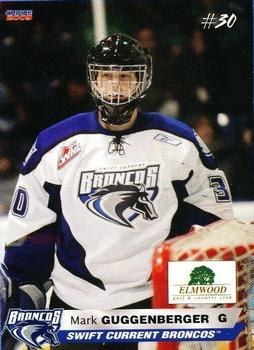2008-09 Choice Swift Current Broncos (WHL) #10 Mark Guggenberger Front