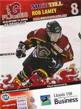 2008-09 Guildford Flames (EPL) #4 Rob Lamey Front