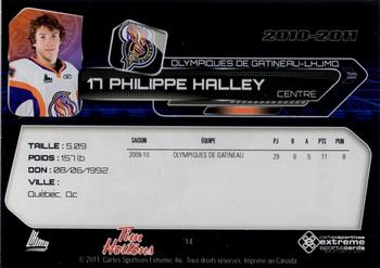 2010-11 Extreme Gatineau Olympiques (QMJHL) #14 Philippe Halley Back