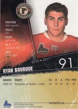 2010-11 Quebec Remparts (QMJHL) #NNO Ryan Bourque Back