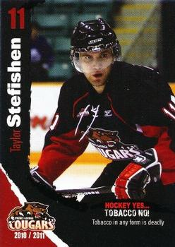 2010-11 Prince George Cougars (WHL) Tobacco Prevention #NNO Taylor Stefishen Front