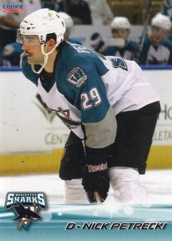 2011-12 Choice Worcester Sharks (AHL) #3 Nick Petrecki Front
