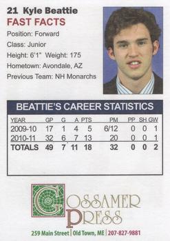 2011-12 Gossamer Press Maine Black Bears (NCAA) #13 Kyle Beattie Back