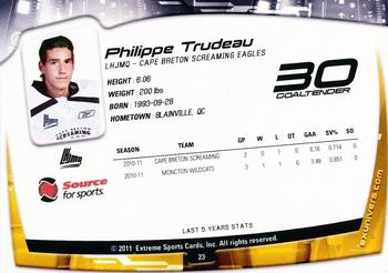 2011-12 Extreme Cape Breton Screaming Eagles (QMJHL) #23 Philippe Trudeau Back