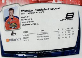2011-12 Extreme Moncton Wildcats (QMJHL) #7 Patrick Delisle-Houde Back