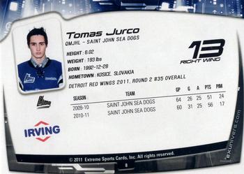 2011-12 Extreme Saint John Sea Dogs (QMJHL) #8 Tomas Jurco Back