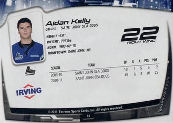 2011-12 Extreme Saint John Sea Dogs (QMJHL) #14 Aidan Kelly Back