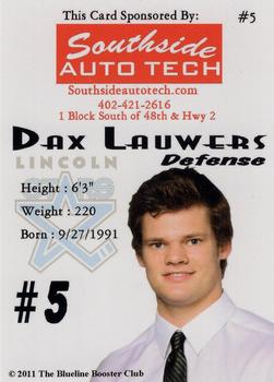 2011-12 Lincoln Stars (USHL) #5 Dax Lauwers Back