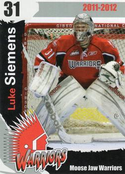 2011-12 Moose Jaw Warriors (WHL) #2 Luke Siemens Front