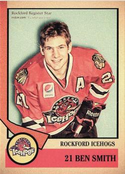 2012-13 Rockford Register Star Rockford IceHogs (AHL) #17 Ben Smith Front