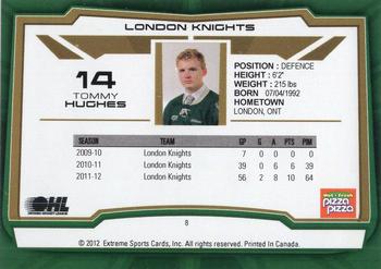 2012-13 Extreme London Knights (OHL) #8 Tommy Hughes Back