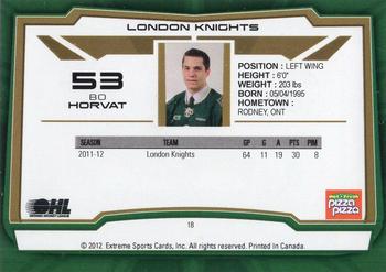 2012-13 Extreme London Knights (OHL) #18 Bo Horvat Back