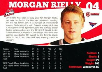2012-13 Moose Jaw Warriors (WHL) #NNO Morgan Rielly Back