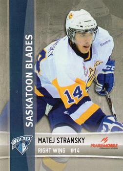 2012-13 The Lung Association Saskatoon Blades (WHL) #NNO Matej Stransky Front