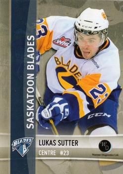 2012-13 The Lung Association Saskatoon Blades (WHL) #NNO Lukas Sutter Front