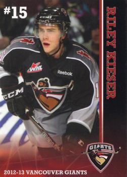 2012-13 Vancouver Giants (WHL) #NNO Riley Kieser Front