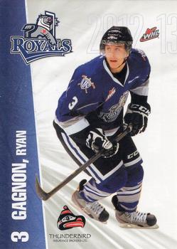 2012-13 Black Press Victoria Royals (WHL) #9 Ryan Gagnon Front
