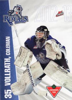 2012-13 Black Press Victoria Royals (WHL) #20 Coleman Vollrath Front
