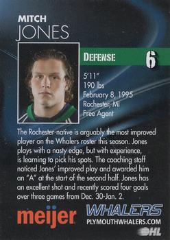 2014-15 Plymouth Whalers (OHL)  25th Anniversary Set #NNO Mitch Jones Back