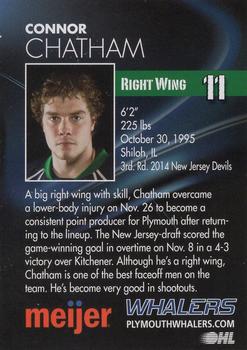 2014-15 Plymouth Whalers (OHL)  25th Anniversary Set #NNO Connor Chatham Back