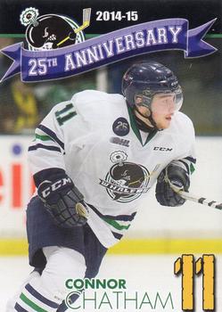 2014-15 Plymouth Whalers (OHL)  25th Anniversary Set #NNO Connor Chatham Front