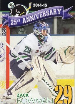 2014-15 Plymouth Whalers (OHL)  25th Anniversary Set #NNO Zach Bowman Front