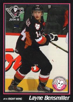 2014-15 Calgary Hitmen (WHL) #NNO Layne Bensmiller Front