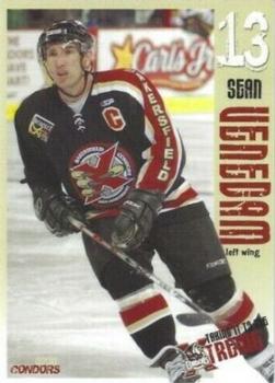 2007-08 Bakersfield Condors (ECHL) #22 Sean Venedam Front