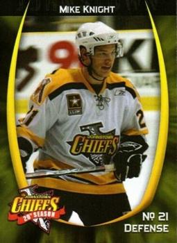 2007-08 UPMC Health Plan Johnstown Chiefs (ECHL) #11 Mike Knight Front