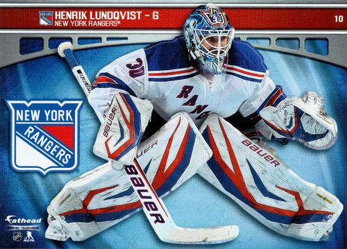 2014 Fathead NHL Tradeables #10 Henrik Lundqvist Front