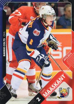 2013-14 Extreme Barrie Colts (OHL) #1 Liam Maaskant Front