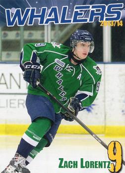 2013-14 BD's Mongolian Grill Plymouth Whalers (OHL) #11 Zach Lorentz Front