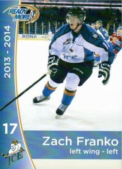 2013-14 Kootenay Ice (WHL) #NNO Zach Franko Front