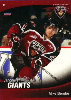 2007-08 Choice Vancouver Giants (WHL) #2 Mike Berube Front