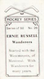 1912-13 Imperial Tobacco Hockey Series (C57) #26 Ernie Russell Back