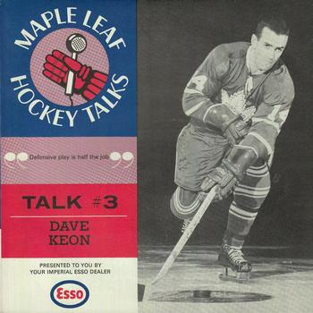 1966-67 Esso Maple Leafs Hockey Talks #3 Dave Keon Front