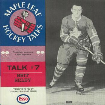 1966-67 Esso Maple Leafs Hockey Talks #7 Brit Selby Front