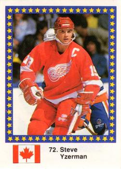 1989 Semic Hockey VM/Jaakiekon MM (Swedish/Finnish) Stickers #72 Steve Yzerman Front