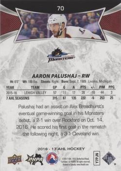 2016-17 Upper Deck AHL - Red #70 Aaron Palushaj Back