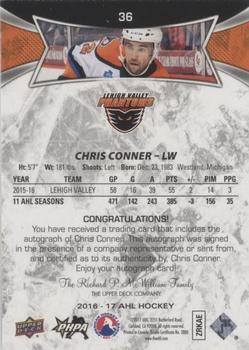 2016-17 Upper Deck AHL - Autographs #36 Chris Conner Back