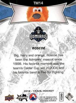2016-17 Upper Deck AHL - Team Mascots #TM14 Roscoe Back