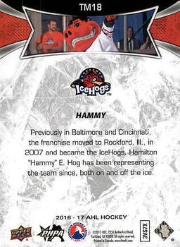 2016-17 Upper Deck AHL - Team Mascots #TM18 Hammy Hog Back