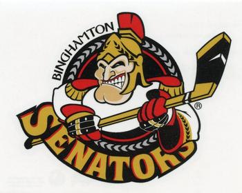 2016-17 Upper Deck AHL - Wordmark Logo Window Cling Box Topper #NNO Binghamton Senators Front