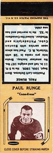 1934-36 Diamond Matchbooks (Tan 2) #NNO Paul Runge Front