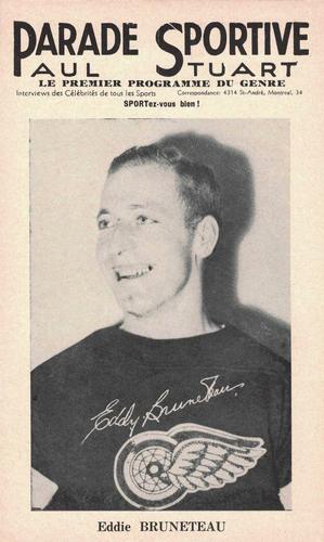 1943-48 Parade Sportive #NNO Eddy Bruneteau Front