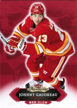 2016-17 Fleer Showcase - Red Glow #34 Johnny Gaudreau Front