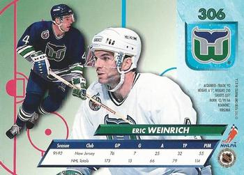 2016-17 Fleer Showcase - 25th Anniversary Stamped 1992-93 Ultra Buyback #306 Eric Weinrich Back