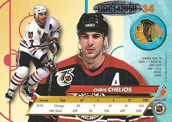 2016-17 Fleer Showcase - 25th Anniversary Stamped 1992-93 Ultra Buyback Autograph #34 Chris Chelios Back